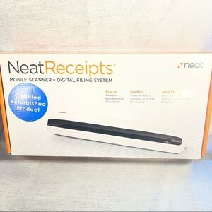 NEAT RECEIPTS Mobile Scanner + Digital Filing System for MAC/WINDOWS In Box